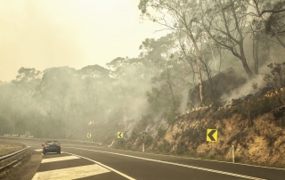 Australia bushfire highway