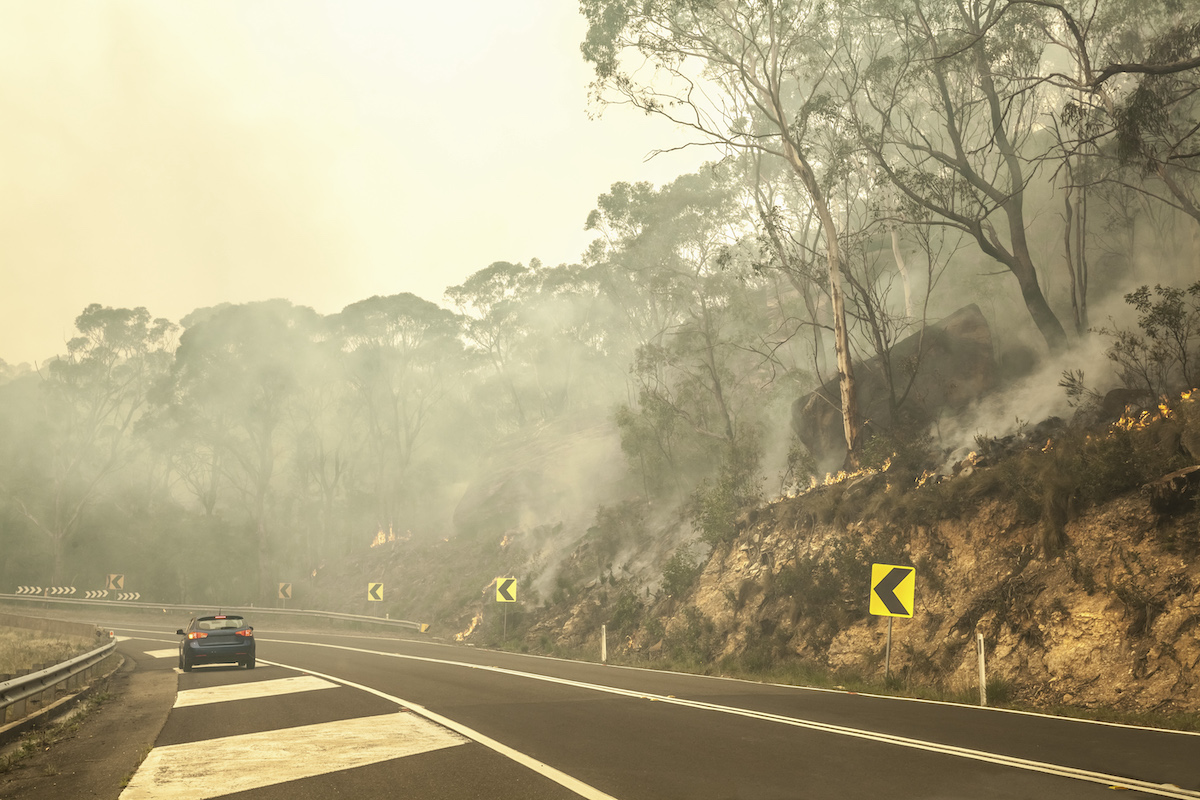 Australia bushfire highway